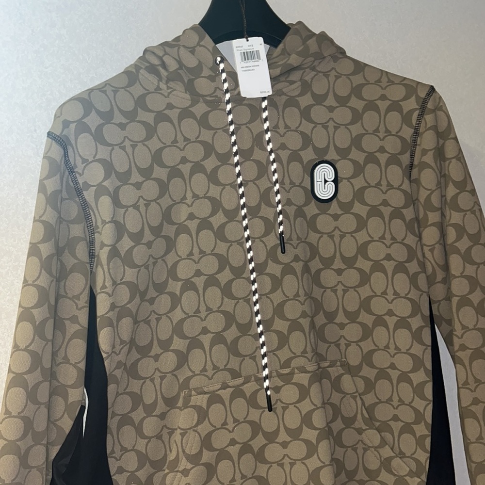 RARE COACH Men’s mixed media hoodie